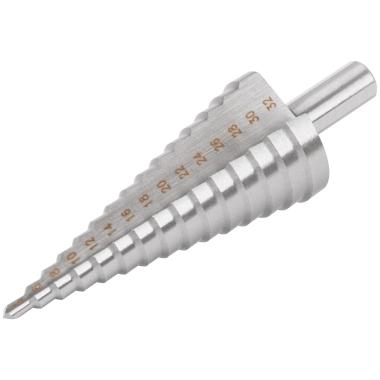 Сверло ступенчатое hss ( Р6М5 ) по металлу, 15 ступеней, 4-32 мм ФИТ