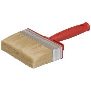 Кисть-Макловица, натур. щетина, нерж. обжим, красная пласт. ручка, 120 х 30 мм