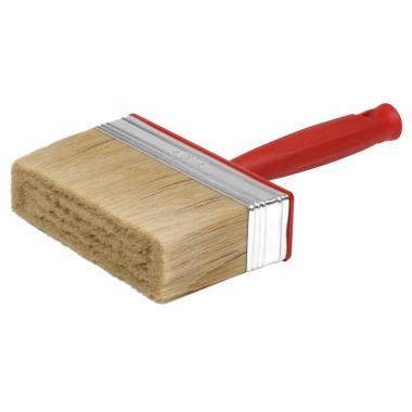 Кисть-Макловица, натур. щетина, нерж. обжим, красная пласт. ручка, 140 х 40 мм