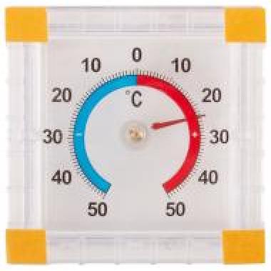 Термометр оконный биметаллический ТББ квадратный 75 х 75 мм