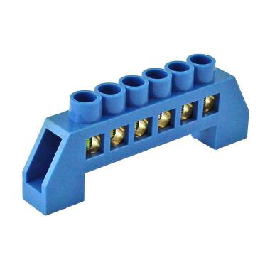 Шина N нулевая 6х9мм 6груп.DIN-рейку в изоляторе