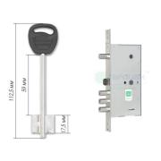 Замок врезной ГАРДИАН 30.15Д длинный ключ (ручка раздельная)