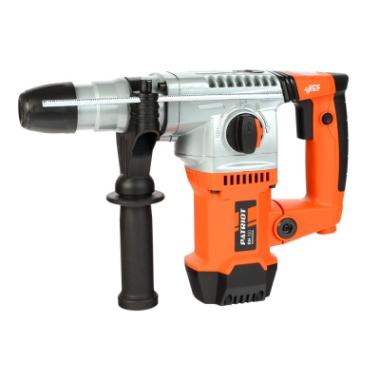 Перфоратор PATRIOT RH 350, SDS+, мощность 1500Вт, 4.3 Дж, 3 функции, макс.диаметр 32мм(бетон), в пластиковом кейсе, набор буров, глубиномер