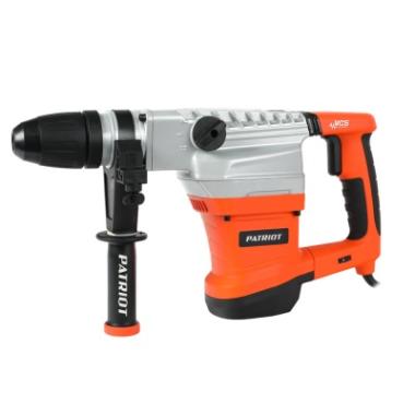 Перфоратор PATRIOT RH 450. 1300Вт, 10Дж, 1350-2750уд/мин, 235-500об/мин. 3 режима работы, макс.диаметр 40мм(бетон), в пластиковом кейсе, глубиномер