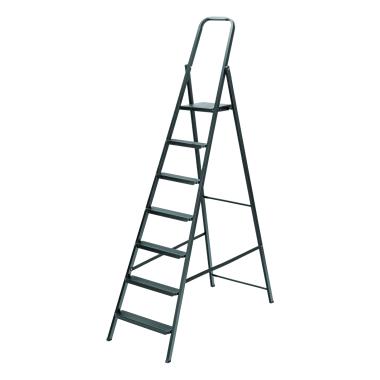 Стремянка 7 ступеней стальная антикор, 2,29м (h площадки 1.55м), до 150кг, Сибртех