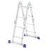 Лестница шарнирная алюминиевая, 4 х 2 ступени,(L=0.68м max h=2.4m) Россия, Сибртех