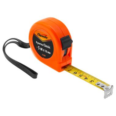Рулетка 5 м х 18 мм, пластиковый корпус, "Classic", Sparta