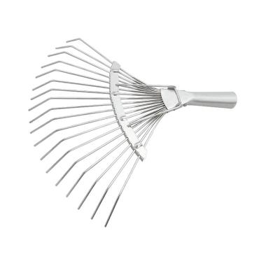 Грабли веерные стальные, 350 мм, 18 круглых зубьев, оцинкованные, без черенка, Россия, Сибртех