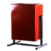 Урна уличная "Универсал" Бордовый, квадрат 26л.