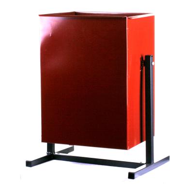 Урна уличная "Универсал" Бордовый, квадрат 26л.