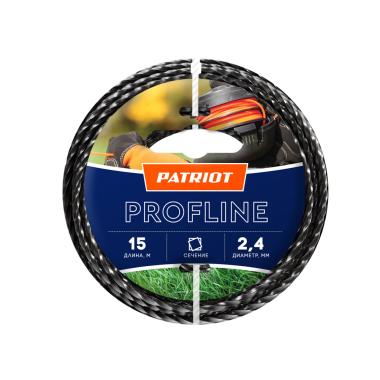 Леска Patriot Profline D 2,4 мм L 15 м (скрученный квадрат, черная)