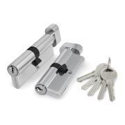 Цилиндр замка ZM 80 (35/45 С-CR) с вертушкой (личинка под пл. двери) Хром