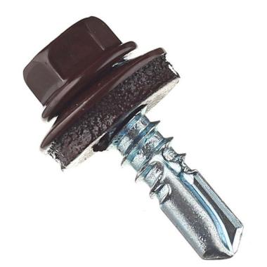 Саморез кровельный D 5,5 мм. 25 мм. Шоколад (RAL 8017)