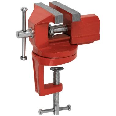 Тиски настольные облегченные поворотные 75 мм ( 1,25 кг), КУРС