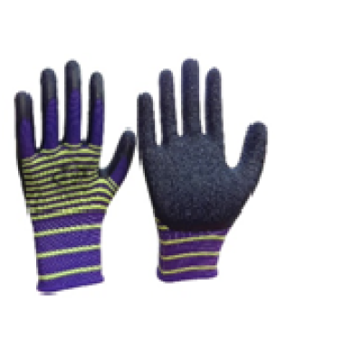 Перчатки нейлоновые Матрос фиолетовый вспененное покрытие В440