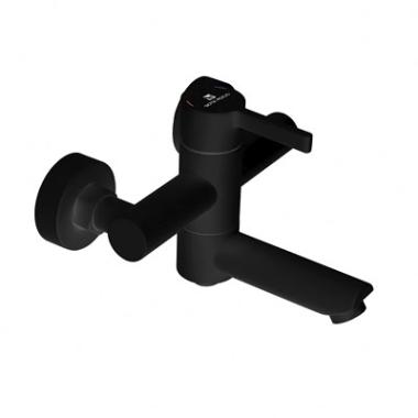 Смеситель д/ванны шар. с коротким изливом 016090 Black&White черный, нерж.сталь GOTA ROCIO® (DW0203-Z11)