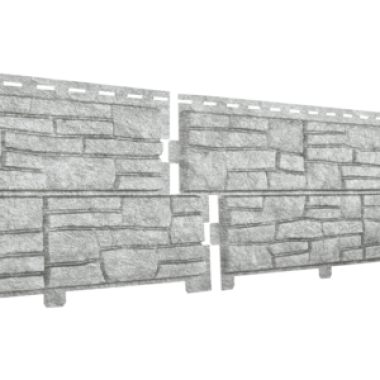 Сайдинг Стоун-Хаус, 2,0м сланец Светло-серый (0,45м2) 15 шт /уп Ю-Пласт
