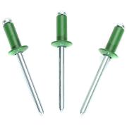 Заклепка 4,0*10 алюм,/сталь SRC зелёная листва (RAL 6002)  (50шт/п)