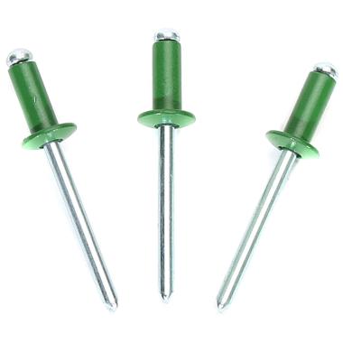 Заклепка 4,0*10 алюм,/сталь SRC зелёная листва (RAL 6002)  (50шт/п)