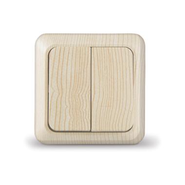 Выключатель"Олимп"2ОП Сосна "UNIVersal"