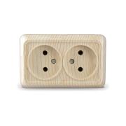 Розетка "Олимп"2ОП б/з Сосна UNIVersal
