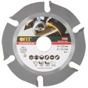 Диск пильный по дереву, посадочный диаметр 22,2 мм, 6 зубьев с карбидными вставками, 125 мм ФИТ