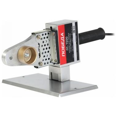 Аппарат для сварки пластиковых труб ПОБЕДА, ПТ-1500, 1500 Вт., 3 насадки, металлический кейс