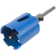 Коронка кольцевая по бетону алмазная безударная в сборе, sds-plus, 5 зубьев, 68 мм, MOS