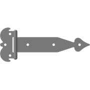 Петля-стрела фигурная ПСФ-370 Серый "Уральская фурнитура"