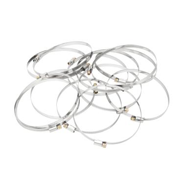 Хомут металлический, 140-160 мм, 9мм, НЕРЖ.сталь, болтовое крепление 25шт/уп (ПОШТУЧНО), Сибртех