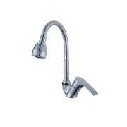 Смеситель д/кухни шар. с гибким регулирующим изливом,ВЫВОД, Водопад D25, 547032, Антей