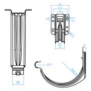 Держатель желоба карнизный 125*90 ЦИНК OSNO