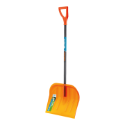 Лопата для уборки снега поликарбонат, 465х410х1390 мм, стальной черенок, усиленная Сибртех