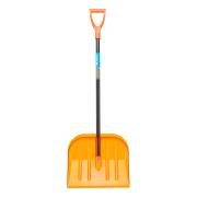 Лопата для уборки снега 465х410х1390мм поликарбонат до-50°C, стальной черенок, усиленная, Сибртех
