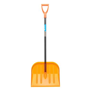 Лопата для уборки снега 465х410х1390мм поликарбонат до-50°C, стальной черенок, усиленная, Сибртех