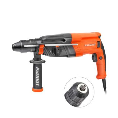 Перфоратор PATRIOT RH 243Q, SDS+, 770 Вт, 2.6 Дж, 1350 об/мин, 5500 уд/мин, 3 режима работы, быстросменный патрон QCC