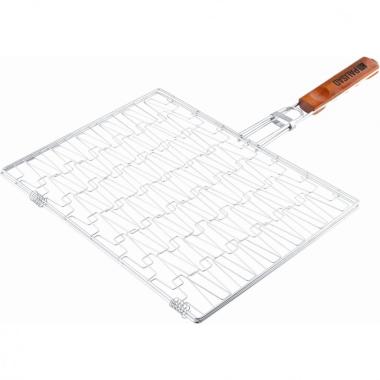 Решетка гриль 350 х 280 мм, универсальная, эластичное плетение, хромированная Palisad