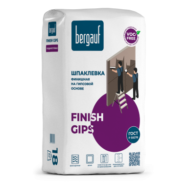Шпаклевка гипсовая финишная Bergauf Finish Gips 18 кг(56) Бергауф