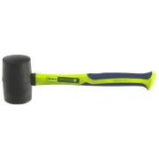 Киянка резиновая, 680 г, черная резина, фибергласовая рукоятка Сибртех