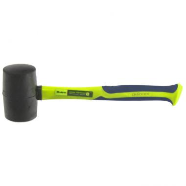 Киянка резиновая, 680 г, черная резина, фибергласовая рукоятка Сибртех
