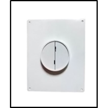 Площадка торцевая пластик. с обр.клапаном d125 125П-ОК д/пластик.воздуховодов 205*240 фланец