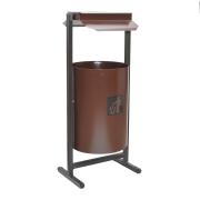 Урна уличная круглая с пепельницей коричневый 30л г.Ростов