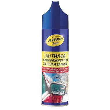 Размораживатель стекол и замков Астрохим антилед со скребком аэрозоль 335 мл