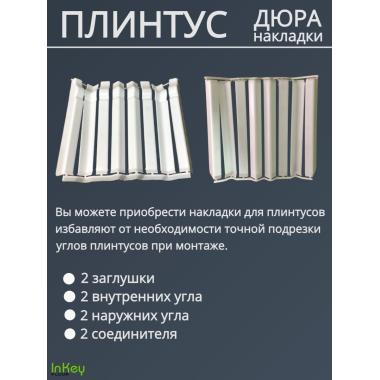 Накладки IDEAL Дюра Фигурный 80мм - 001 Белый (в наборе 2 вн, 2нар, 2соед, 2загл)