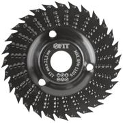 Диск-фреза обдирочный по дереву 125 х 22,2 мм, плоский, грубая насечка, FIT