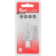 Сверло ступенчатое 4-5-6-7-8-9-10-11-12 мм, HSS, 3-гранный хвостовик, Курс