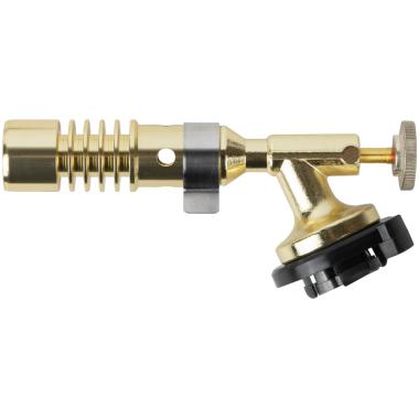 Горелка газовая на цанговый баллон, мет.корпус, ручн.поджиг, латунный клапан, сопло 20 мм MOS