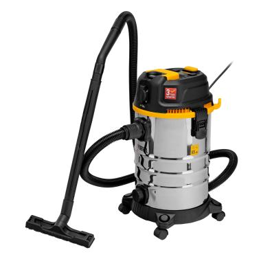 Пылесос строительный RVC30, 1400 Вт, бак 30 л, шланг 3 м, розетка с автосинхр. Дензел