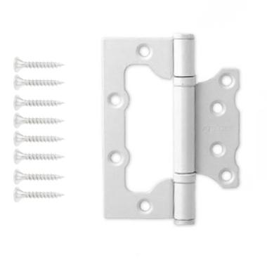 Петля AПЕКС без врезки 100*75*2,5-В2-Steel-W Белый(цена за пару)