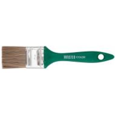 Кисть флейцевая Халяль, толщ.11 мм, 30% темный конский волос +70% темный РЕТ, пласт. ручка, ширина 40 мм